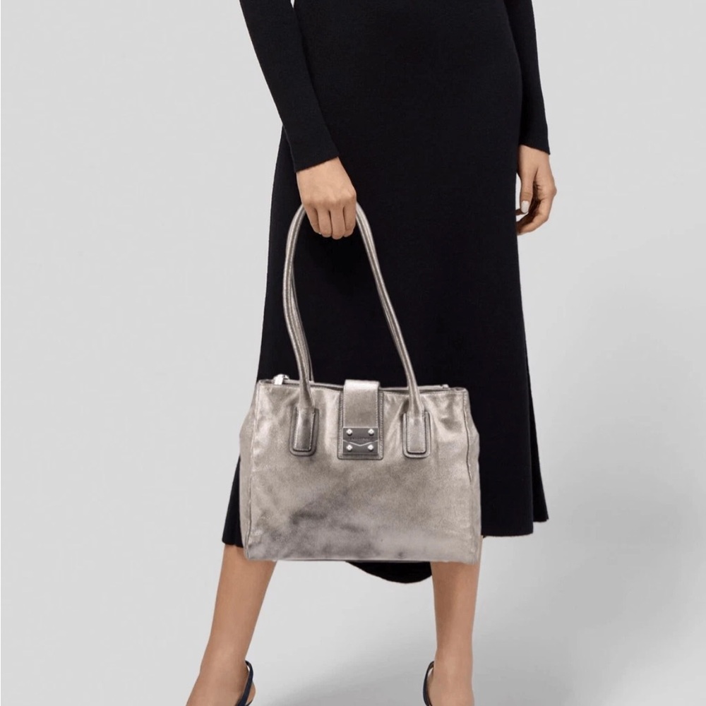 Karl Lagerfeld Black Leather Shoulder Bag - Picture 4 of 6